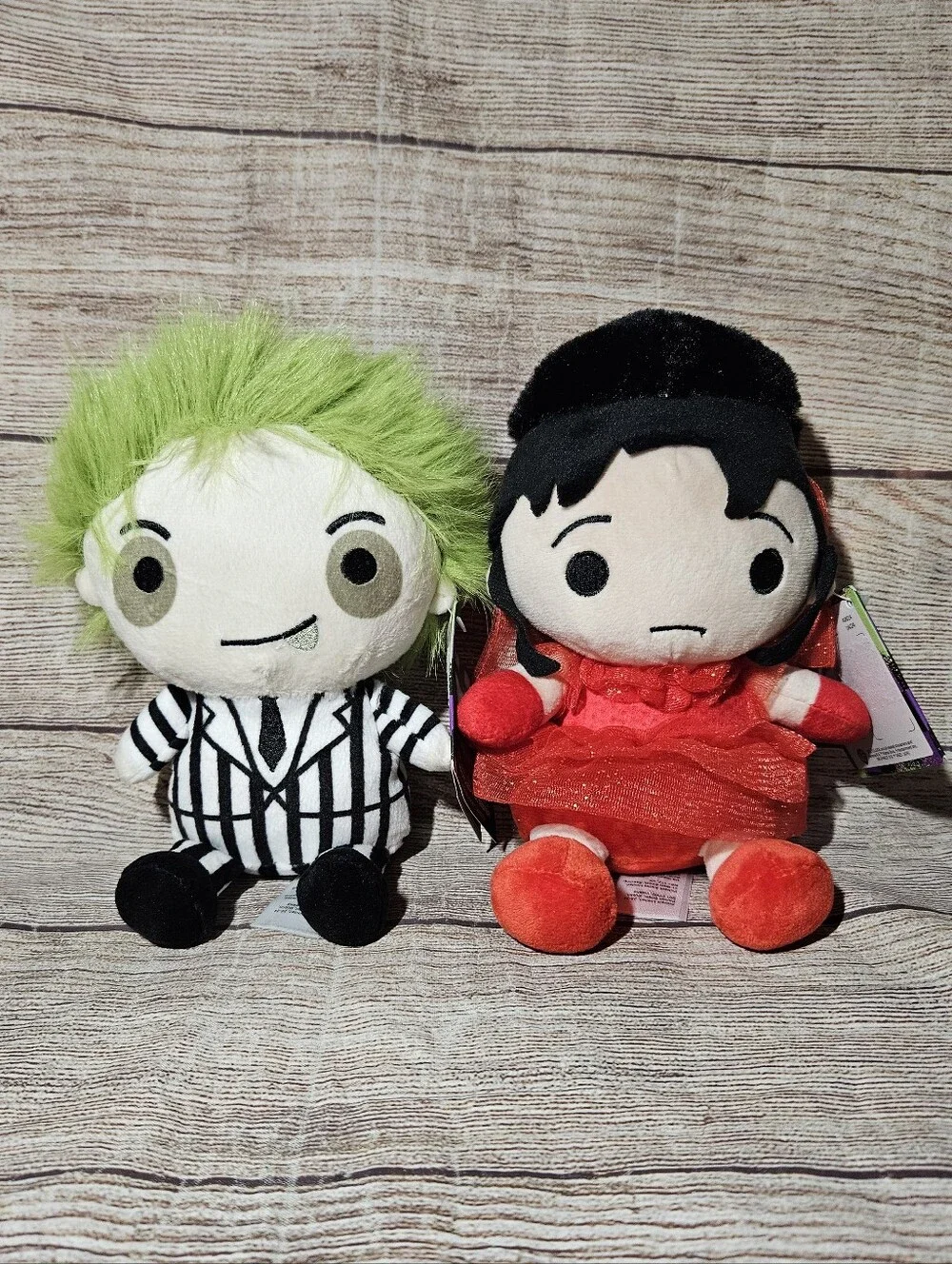 Beetlejuice and Lydia plush dolls